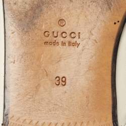 Gucci White Leather Princetown Flat Mules Size 39