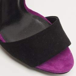 Pre Owned Gucci Multicolor Suede Mirrored Ankle Strap Pump Size 39