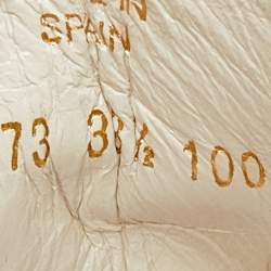 Pre Owned Gucci White Matelassé Leather Lace-Up Platform Espadrilles Size 38.5