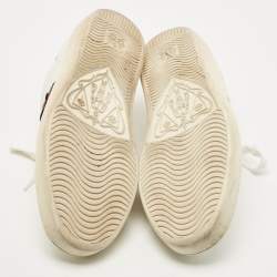 Gucci White Leather Embroidered Ladybird And Pineapple Ace Low Top Sneakers Size 38