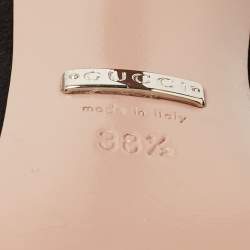 مملوكة مسبقًا Gucci Black Suede Maxime Crystals Embellished Open Toe Slide Sandals Size 38.5