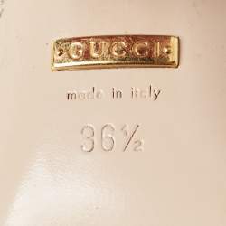 Gucci  Red Leather GG Marmont  Ankle Strap Sandals Size 36.5