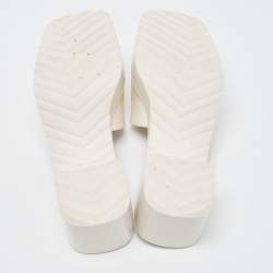 Gucci Cream Rubber Slides Size 36