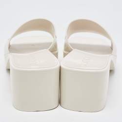 Gucci Cream Rubber Slides Size 36