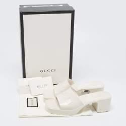 Gucci Cream Rubber Slides Size 36