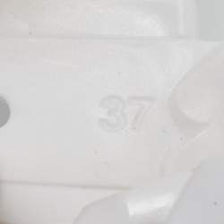 Pre Owned Gucci White Rubber Flat Slides Size 36