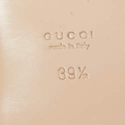 مملوكة مسبقًا Gucci Blue Leather GG Marmont Flat Sandals Size 39.5 