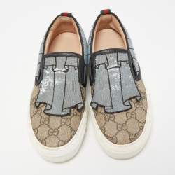 Gucci Tricolor GG Supreme Canvas and Sequins Slip On Sneakers Size 35