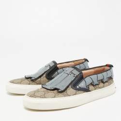 Gucci Tricolor GG Supreme Canvas and Sequins Slip On Sneakers Size 35