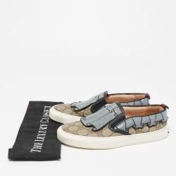 Gucci Tricolor GG Supreme Canvas and Sequins Slip On Sneakers Size 35