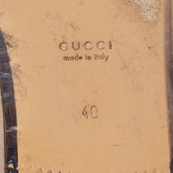 Pre Owned Gucci Beige Leather Princetown Flat Mules Size 40