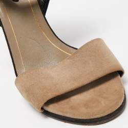 Gucci Black/Grey Suede Studded Madison Sandals Size 39