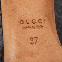Pre Owned Gucci Black Guccissima Leather New Hollywood Pumps Size 37