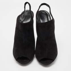 مملوكة مسبقًا Gucci Black Suede Slingback Mules Size 41