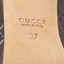 Gucci Dark Brown Guccissima Leather New Hollywood Pumps Size 37
