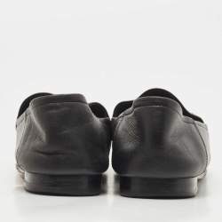 Pre Owned Gucci Black Leather Horsebit Brixton Loafers Size 39