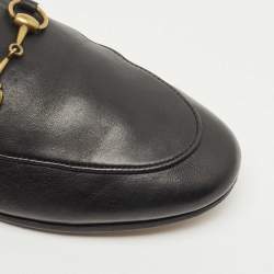 Pre Owned Gucci Black Leather Horsebit Brixton Loafers Size 39