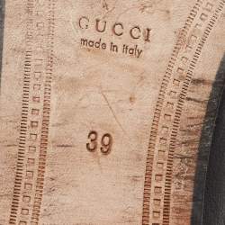 Pre Owned Gucci Black Leather Horsebit Brixton Loafers Size 39