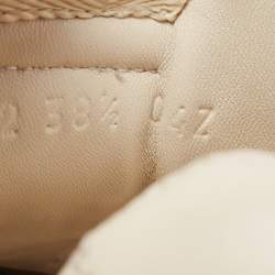 Gucci Cream Leather Rhyton Sneakers Size 38.5