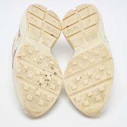 Gucci Cream Leather Rhyton Sneakers Size 38.5