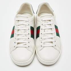 Gucci White Leather Ace Sneakers Size 35
