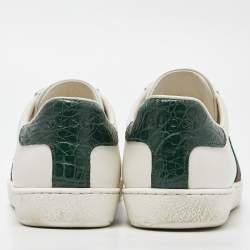 Gucci White Leather Ace Sneakers Size 35