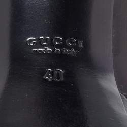 Pre Owned Gucci Tow Tone Brogue Leather GG Platform Pumps Size 40