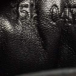 Gucci Black Microguccissima Leather Low Top Sneakers Size 35.5