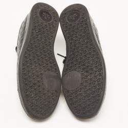 Gucci Black Microguccissima Leather Low Top Sneakers Size 35.5