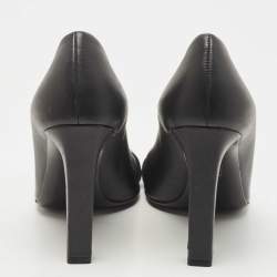 مملوكة مسبقًا Gucci Black Leather GG Interlocking Pumps Size 38.5
