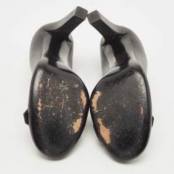مملوكة مسبقًا Gucci Black Leather GG Interlocking Pumps Size 38.5
