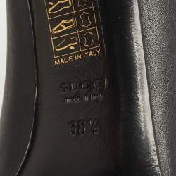 مملوكة مسبقًا Gucci Black Leather GG Interlocking Pumps Size 38.5