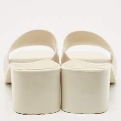 Gucci White Rubber Slide Sandals Size 36