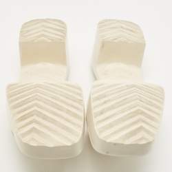 Gucci White Rubber Slide Sandals Size 36
