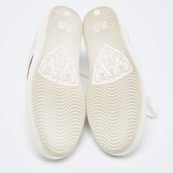 Pre Owned Gucci White Leather Ace Bee Low Top Sneakers Size 38