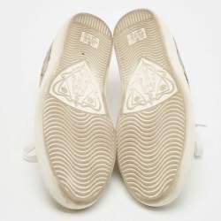 Gucci Grey GG Canvas Ace Low Top Sneakers Size 36.5