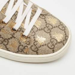 Gucci Grey GG Canvas Ace Low Top Sneakers Size 36.5
