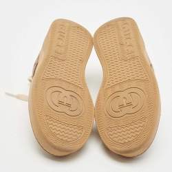 Gucci Brown/Beige GG Canvas And Leather Low Top Sneakers Size 35.5