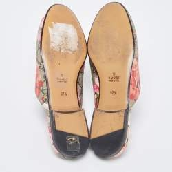 Gucci Multicolor Floral Coated Canvas Princetown Horsebit Flat Mules Size 37.5