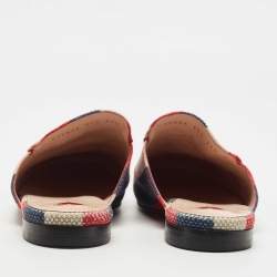Gucci Multicolor Canvas Princetown Horsebit Mules Size 39.5