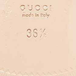 Pre Owned Gucci Black Leather Star and Bee Embroidered Princetown Mules Size 36.5