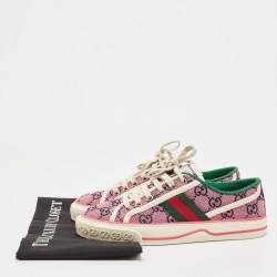 Gucci Pink GG Canvas Tennis 1977 Sneakers Size 36