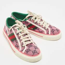 Gucci Pink GG Canvas Tennis 1977 Sneakers Size 36