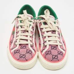 Gucci Pink GG Canvas Tennis 1977 Sneakers Size 36