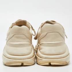 Gucci Cream Leather Rhyton Sneakers Size 38