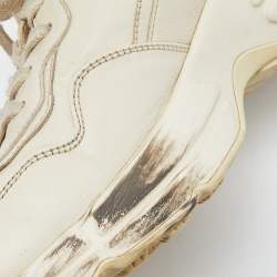 Gucci Cream Leather Rhyton Sneakers Size 38