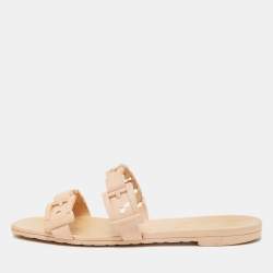 Gucci Beige Jelly Teena Flat Slides Size 38