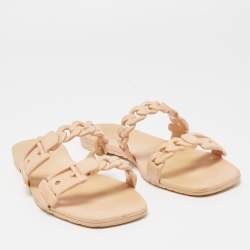 Gucci Beige Jelly Teena Flat Slides Size 38
