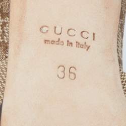 Gucci Brown GG Canvas Hollywood  Sandals Size 36