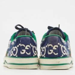 Gucci Blue  GG Canvas Tennis 1977 Low Top Sneakers Size 37